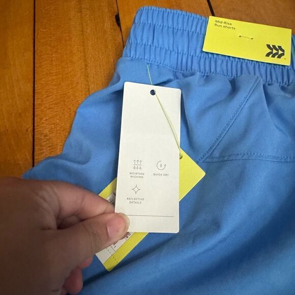 All In Motion Mid Rise Running Shorts Vibrant Blue 3" NWT Size XL - Picture 9 of 11